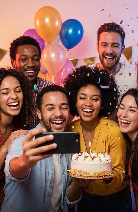 Guest scanning a QR code with a mobile phone